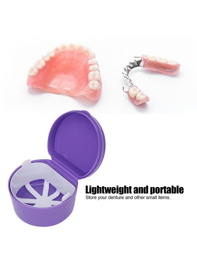 ZJchao - 2Pcs Denture Retainer Case Protable Partial Mouth Guard Container Case Denture Box Denture Storage Boxes(Purple) - Image 1