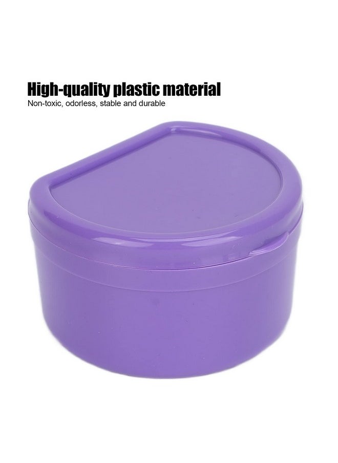 ZJchao - 2Pcs Denture Retainer Case Protable Partial Mouth Guard Container Case Denture Box Denture Storage Boxes(Purple) - Image 1