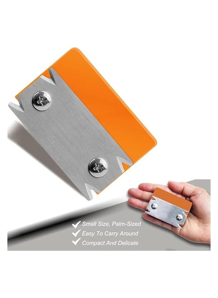 PROMASS Woodworking Edge Banding Trimmer, Stainless Steel Edge Cutter Edge Bander with 1pcs Replacement Blade, Wood Chamfering Fillet Scraper, for PVC ABS Wood - Image 5