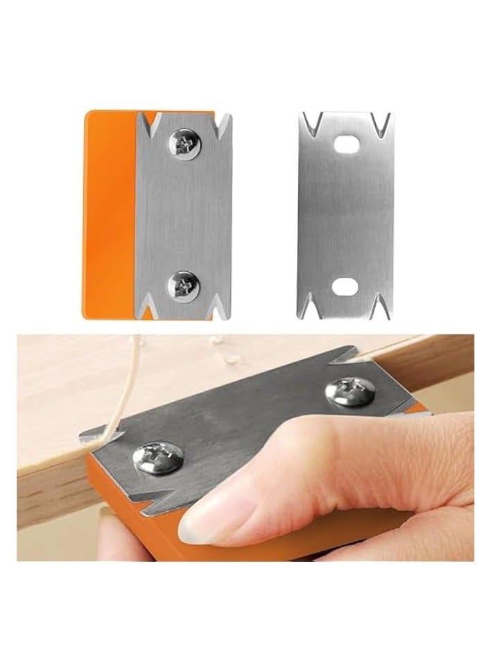 PROMASS Woodworking Edge Banding Trimmer, Stainless Steel Edge Cutter Edge Bander with 1pcs Replacement Blade, Wood Chamfering Fillet Scraper, for PVC ABS Wood - Image 1