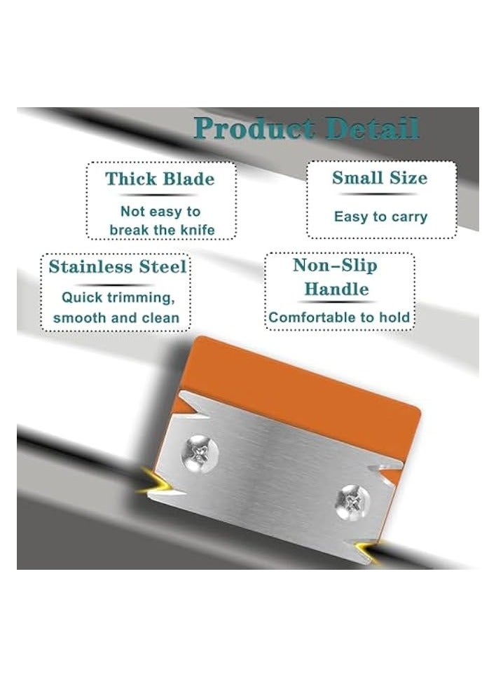 PROMASS Woodworking Edge Banding Trimmer, Stainless Steel Edge Cutter Edge Bander with 1pcs Replacement Blade, Wood Chamfering Fillet Scraper, for PVC ABS Wood - Image 3