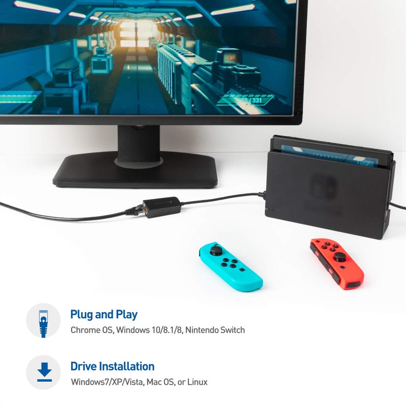 Cable Matters Gigabit USB to Ethernet Adapter for Switch Game Console and Laptops, Ethernet Adapter for NS, USB 3.0 to 10/100/1000Mbps Network, Not Compatible with macOS - Image 4