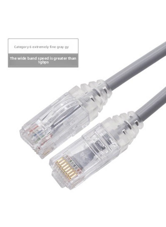 Generic NIPPON Daily Line Ultra-fine Soft Network Cable SPG6 Multi-strand Gigabit Six-class Jumper CAT6 High Speed From 0.3 M-Color:Six Types Of Very Fine Gray GY-Line Length:70 M  - Image 1