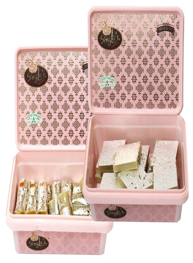 Singla Sweets Kaju katli 200g and Kaju Roll 200g Combo pack of 2 - Image 1