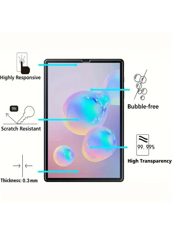 Premium Tempered Glass Screen Protector 3 Pack For Galaxy Tab S6 Lite 10 5 Inch 9H Hardness Anti Fingerprint Anti Glare - Image 3