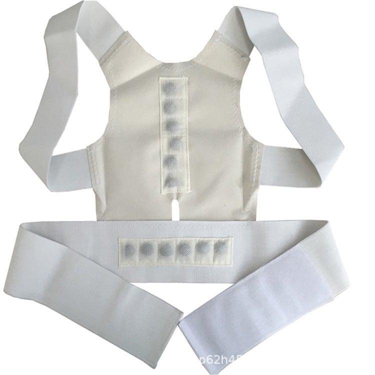 Generic Adult back adjustment support with magnet fixed men and women children invisible wear breathable comfortable close-fitting White 