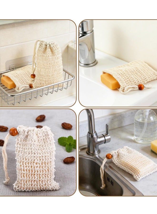 عبوة من 10 أكياس صابون شبكية لتفريغ الصابون وتقشيره وتجفيفه، مناسبة للاستحمام - Image 5