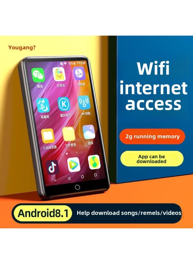 Generic - MP4 Novel E-book Artifact MP3 Player Student-specific Mp5wifi Internet-accessible Video Full Format-Body Color:3 Inch Touch Screen Version [full Video Format]]-Memory Capacity:8G [No Information-Contact Customer Service To Download]-Official Standard - Image 1