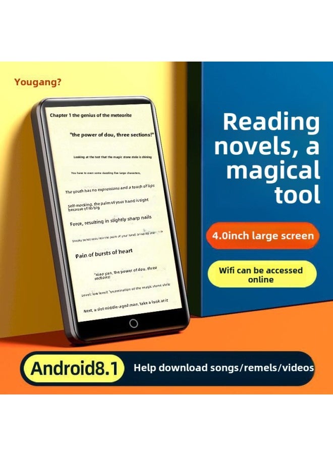 Generic - MP4 Novel E-book Artifact MP3 Player Student-specific Mp5wifi Internet-accessible Video Full Format-Body Color:3 Inch Touch Screen Version [full Video Format]]-Memory Capacity:8G [No Information-Contact Customer Service To Download]-Official Standard - Image 1