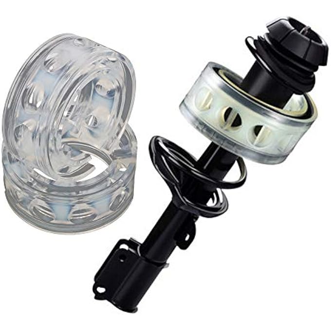 دي اي دي سي عبوة من قطعتين من ممتص الصدمات للسيارات، ممتص صدمات تعليق السيارات، عازل صدمات عالمي للسيارات، وسادة طاقة من النوع C، فاصل زنبركي لولبي - Image 5