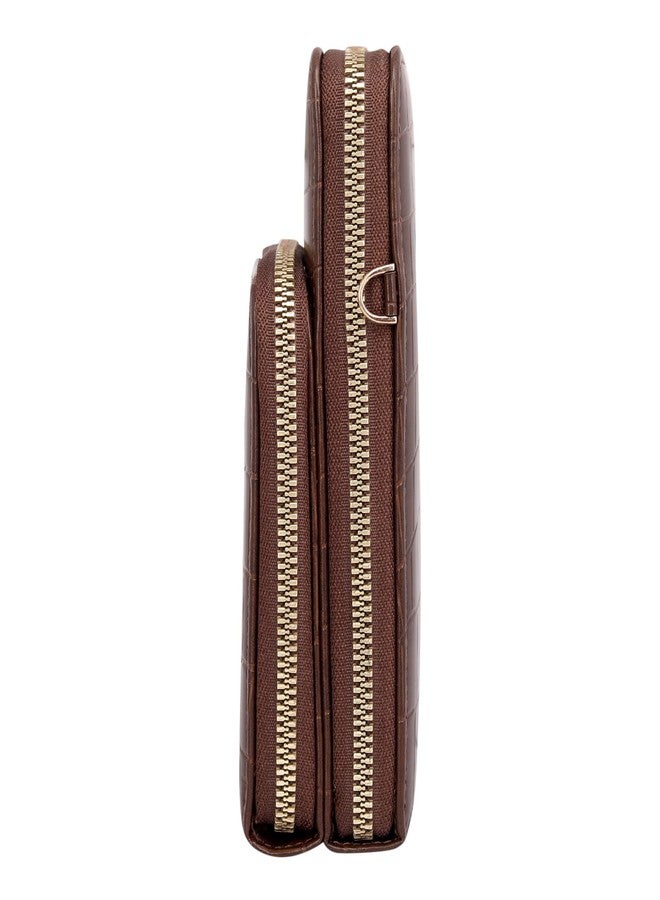 Lino Perros women croc sling bag (BROWN) - Image 3