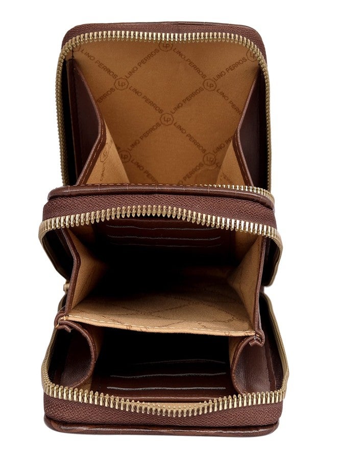 Lino Perros women croc sling bag (BROWN) - Image 5