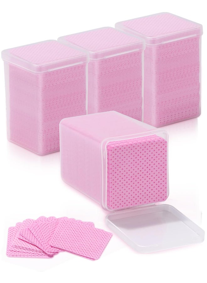 TEOYALL Lint Free Nail Wipes 800 PCS NonWoven Fabric Nail Cleaning Pads Pink Lash Extensions Glue Cleaning Wipes Nail Salon Supplies 800 PCS - Image 2
