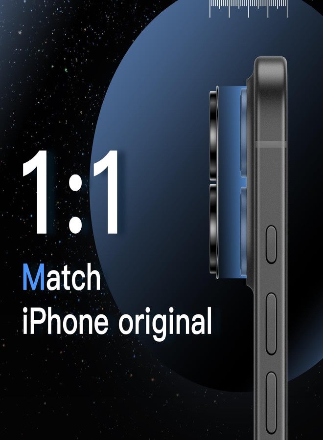 JETech Camera Lens Protector for iPhone 17 6.3-Inch, Full Coverage 9H Tempered Glass Ring Cover, Matte Metal Plate, Case Friendly, 1-Pack (Black) - Image 5