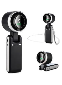 3 IN 1 Mini Handheld Turbo Fan(12H Standby), Desk/Neck Portable Fan with 5 Super Powerful Wind SpeedBrushless Motor, Rechargeable Personal Lash Pocket Fan for Travel Makeup Outdoor