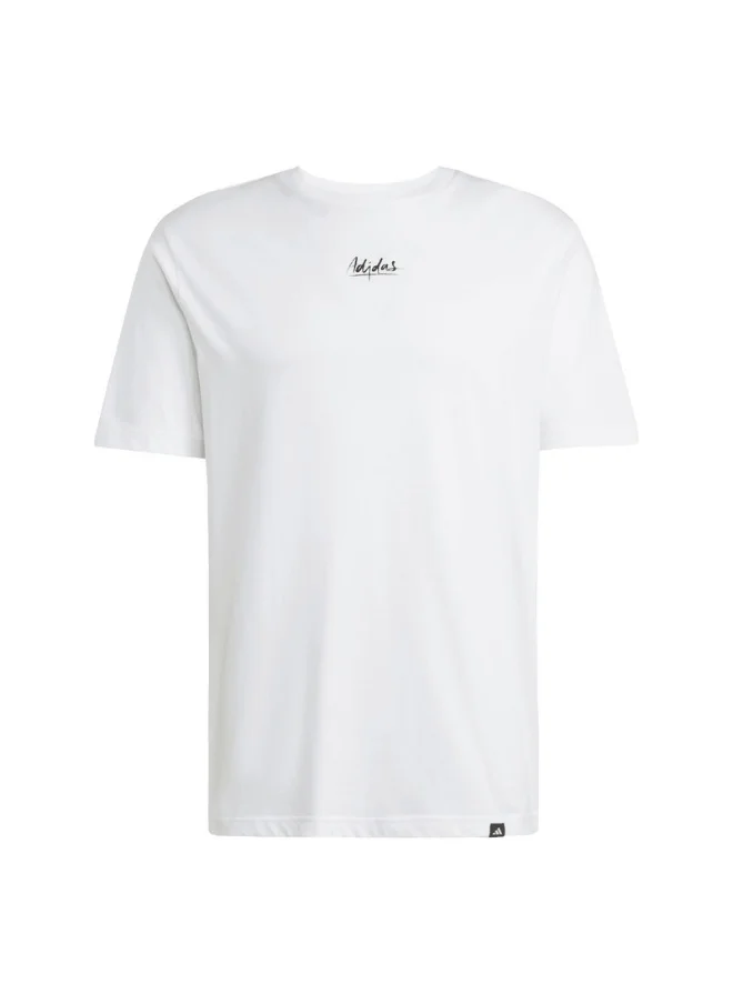 اديداس adidas M L B LEMON T White Training T-SHIRTS for Men - XS