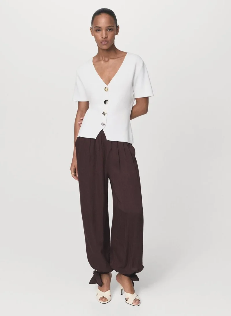 MANGO  Knitted cardigan with jewel button for Women | Best Price UAE