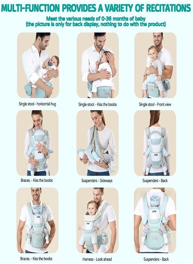 DMG TECH - Baby Carrier Multi-Functional Baby Carrier 9-In-1 Baby Carrier Adjustable Size All Seasons - Image 1
