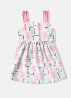 Nautinati Nautinati Girls' Printed Frock With 3 Straps in Sleeves  - Image 2