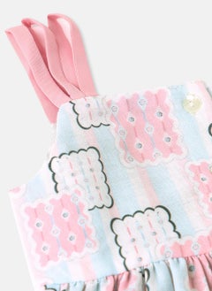 Nautinati Nautinati Girls' Printed Frock With 3 Straps in Sleeves  - Image 4