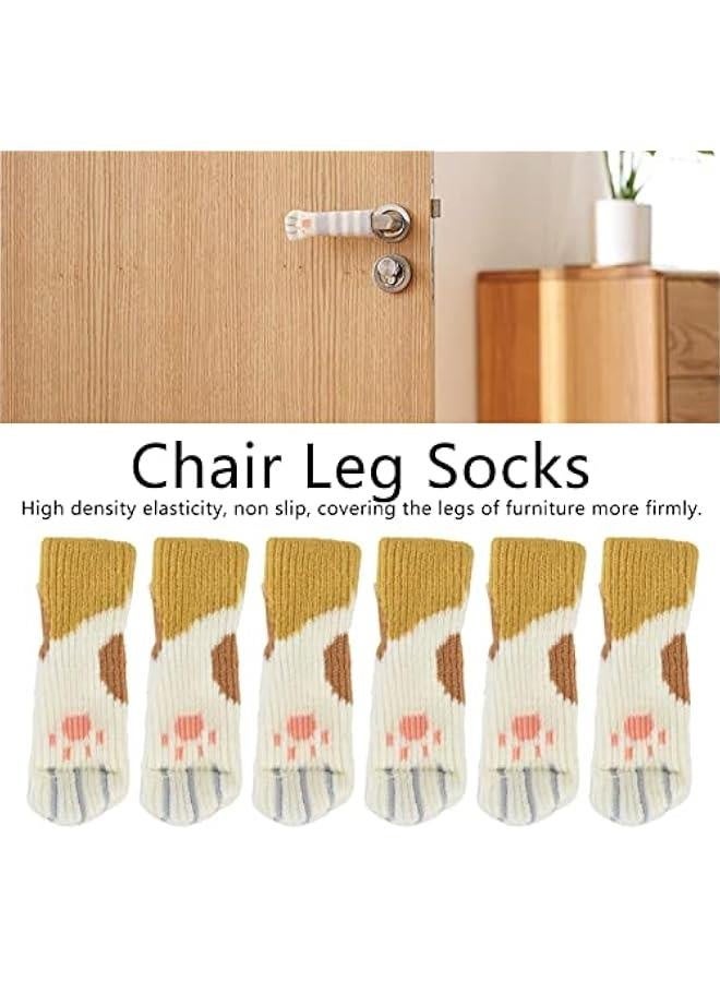 20 PCs Furniture Leg Socks, High Elastic Knitted Chair Leg Floor Protectors, Chair Leg Floor Protectors for Easy Movement and Noise Reducing(Camouflage) - Image 4