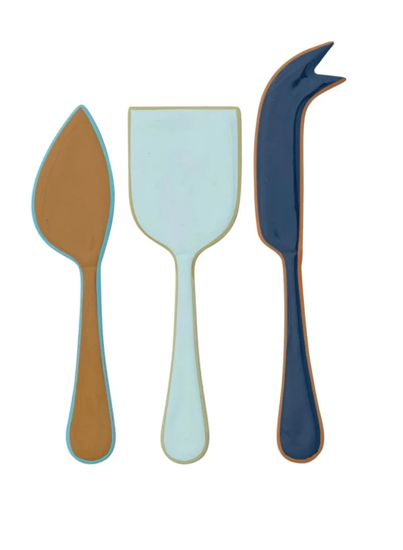 The Saffron Souk Enameled Cheese Knife Trio