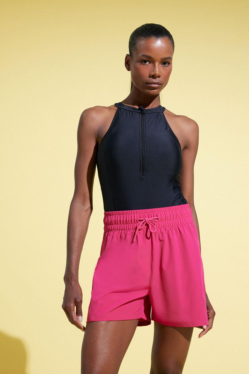 DeFacto Pink Woman DeFactoFit Standard Fit Flexible Textured Swim Shorts Casual - Image 2