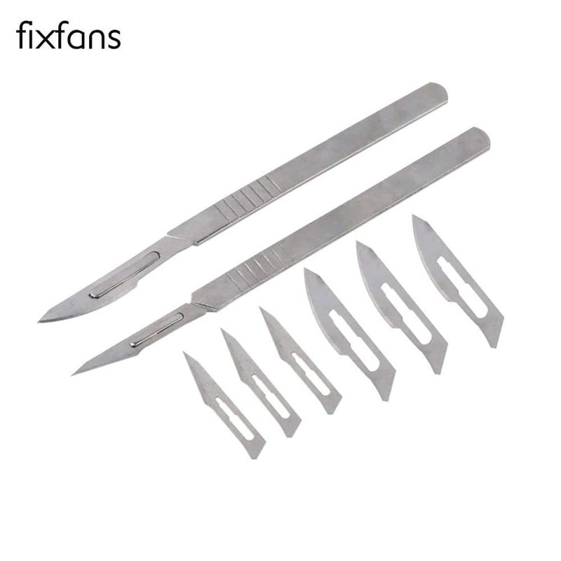 Diy Crafts CTDIYHI37720 Scalpel Blade Chisel for Lab Laboratory Crafts Works Shop All Type Diy Works Design No 5 Pack of 2 10 Blades Steel Multicolor - Image 3