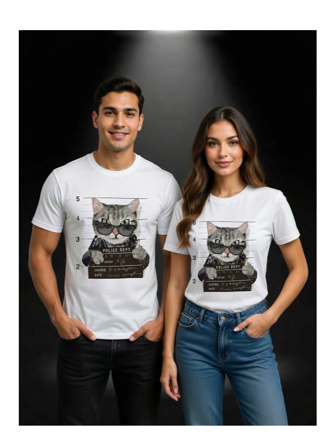 Dirty Lizard 1pc white t-shirt with animal print 100% cotton5 - Image 1