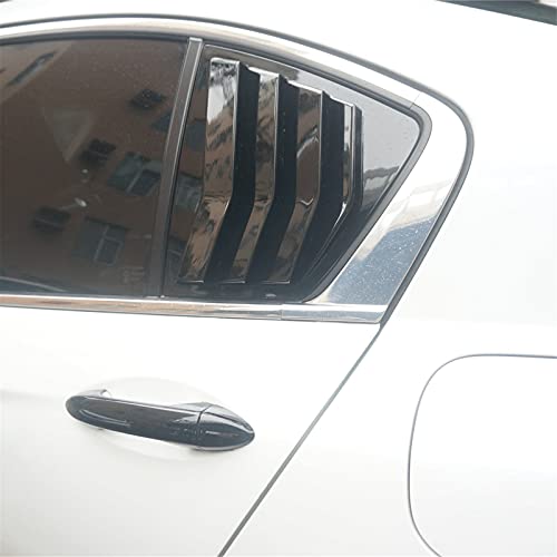 Ziwen 2X Sport Quarter Window Scoops Louvers for Honda Accord Sedan 2013 2014 2015 2016 2017 (Gloss Black) - Image 2