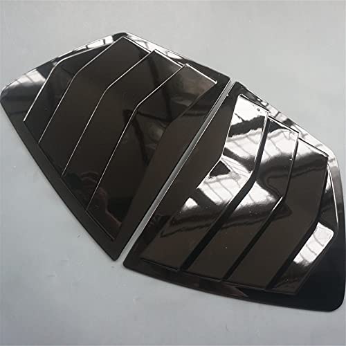 Ziwen 2X Sport Quarter Window Scoops Louvers for Honda Accord Sedan 2013 2014 2015 2016 2017 (Gloss Black) - Image 3