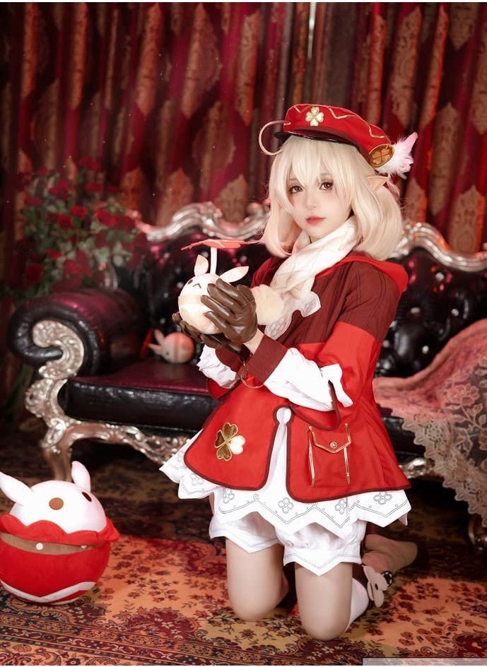 Generic Genshin Impact Klee Cosplay Costume, Game Anime Characters Dress Full Set Halloween Costume for Women  - Image 1