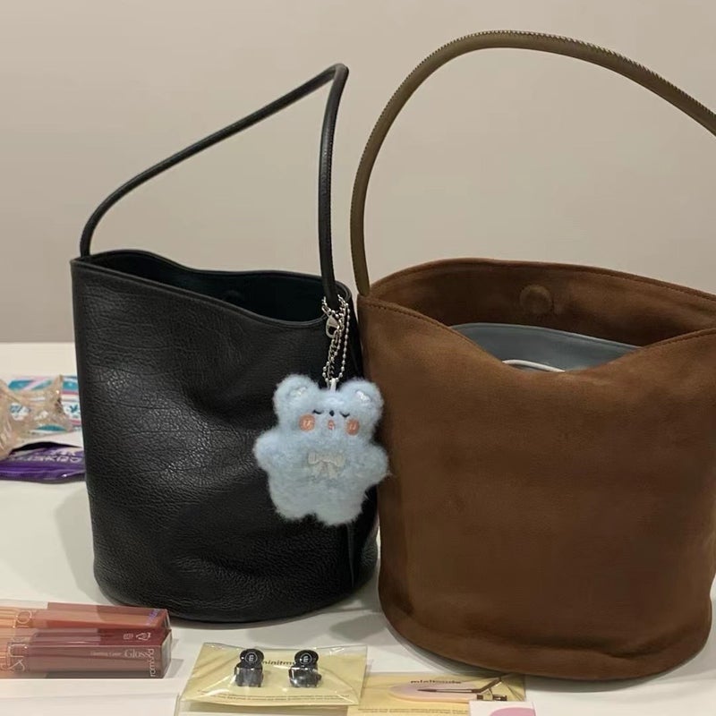 Minmute Women's Soft Leather Bucket Bag - Image 4
