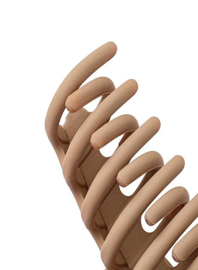Minta Girls Hair Clips Claw Matte Claw Clips Big Hair Clips For Women 4.3 Inch Claw Clips For Thick Long Hair Banana Clips Hair Claws Neutral Hair Clips 4 Pack - Image 5