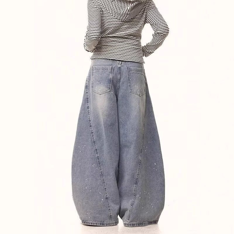 Unisex Classic Denim Jeans Loose Fit Daily Outdoor Wear - Image 4