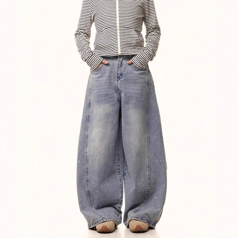Unisex Classic Denim Jeans Loose Fit Daily Outdoor Wear - Image 5