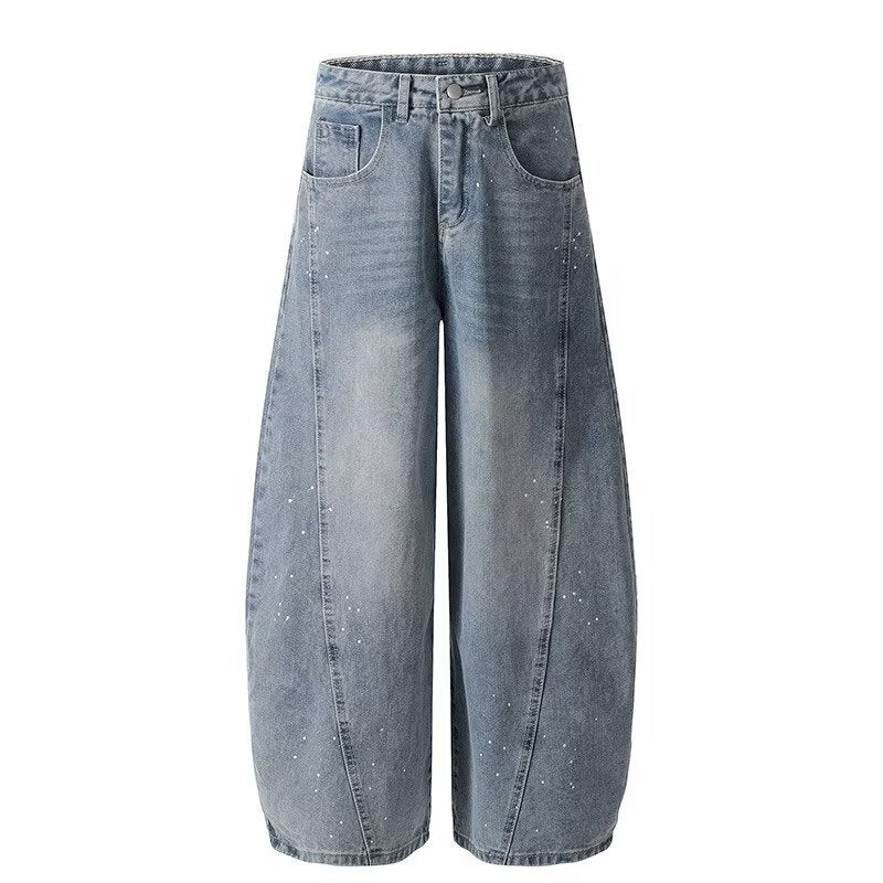 Unisex Classic Denim Jeans Loose Fit Daily Outdoor Wear - Image 1