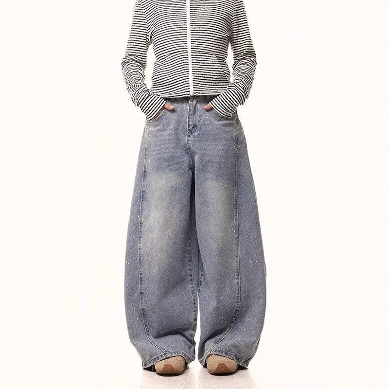 Unisex Classic Denim Jeans Loose Fit Daily Outdoor Wear - Image 2