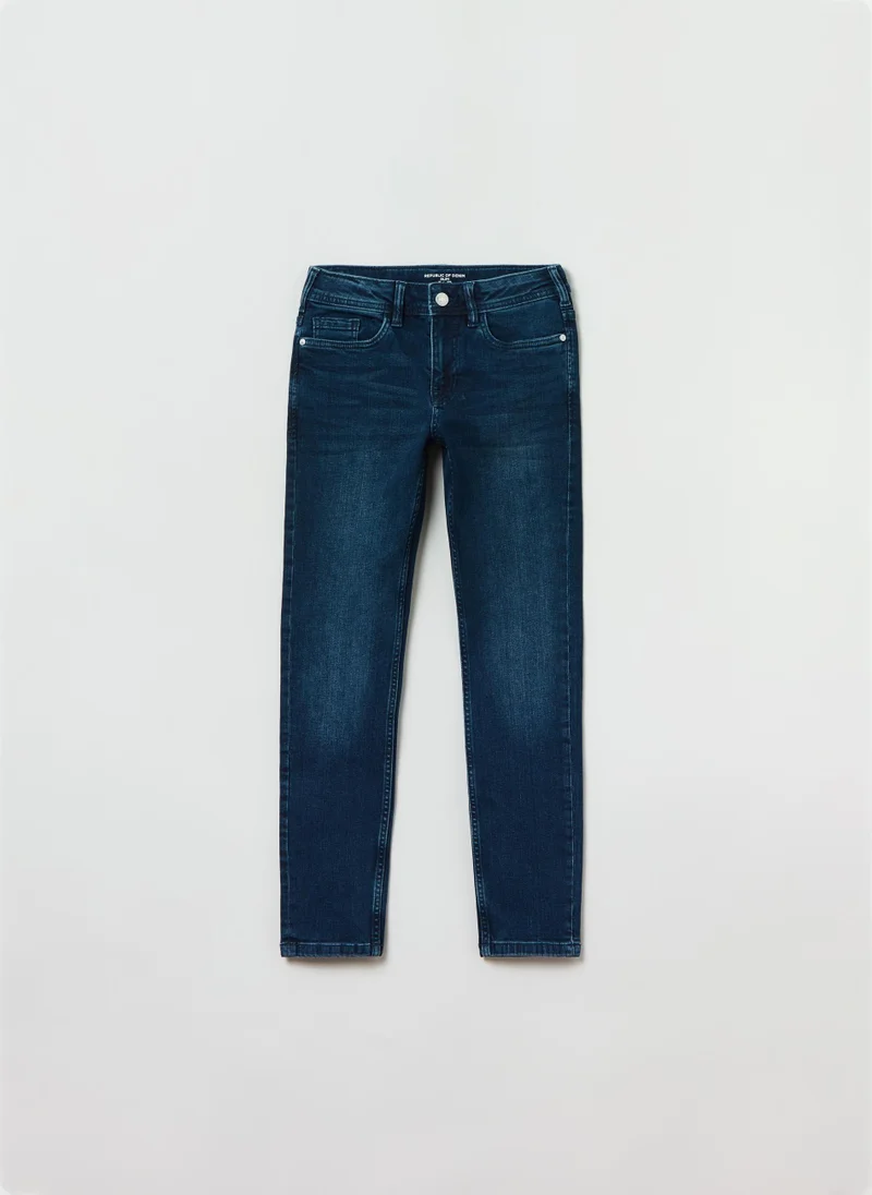 او في اس Slim-fit jeans with five pockets