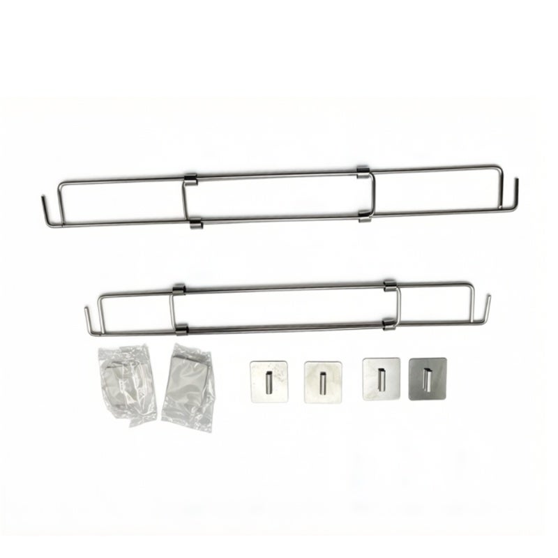 RV Fridge Stand: 15" To 24" Adjustable Silver - No Tools Installation Telescopic Refrigerator Pole for RVs, Campers And Travel Trailers - Image 1