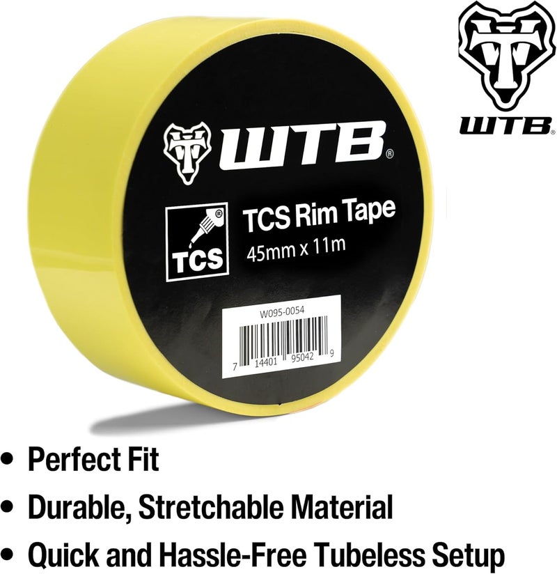 WTB Tubeless Bicycle Rim Tape (45mm x 11m) Easy Tubeless Setup & Airtight Seal, Compatible with All Tubeless Rims - Image 2
