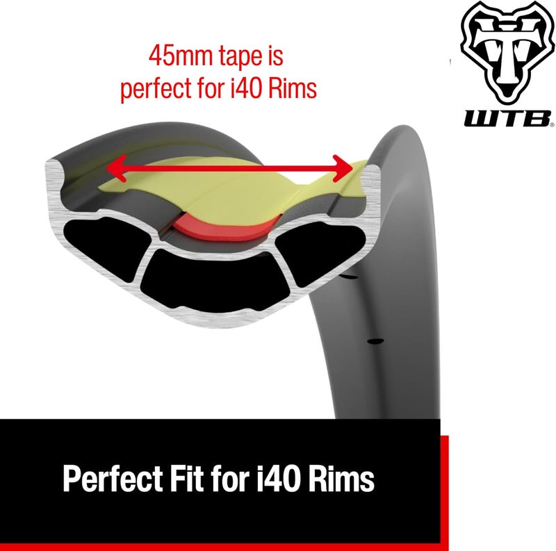 WTB Tubeless Bicycle Rim Tape (45mm x 11m) Easy Tubeless Setup & Airtight Seal, Compatible with All Tubeless Rims - Image 3