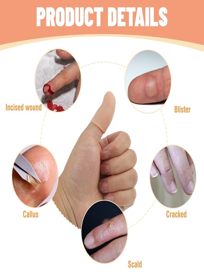 TNJPSEK 20 Pcs Gel Finger Cots Protector, Silicone Finger Protector Sleeve Support, Waterproof Thumb Covers for Handicraft Typing Printing Painting Electronic Repair Construction Gardening - Image 3