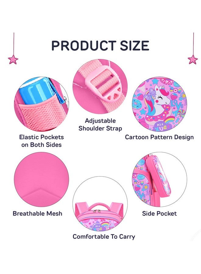 SYGA Kids School Bag Cute Cartoon Design Large Backpack With Pencil Case Suitable for Primary School Student (Unicorn)