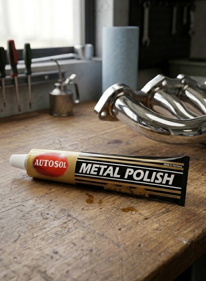 Autosol 3 pcs Autosol Metal Polish 75ml Car Metal Cleaner Chrome Polish Rust Remover Shine Paste for Stainless Steel Aluminum Brass Copper Multi Surface Polish Compound - Image 3