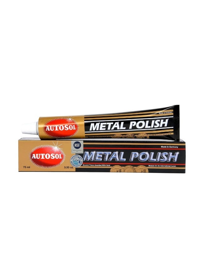 Autosol 3 pcs Autosol Metal Polish 75ml Car Metal Cleaner Chrome Polish Rust Remover Shine Paste for Stainless Steel Aluminum Brass Copper Multi Surface Polish Compound - Image 2
