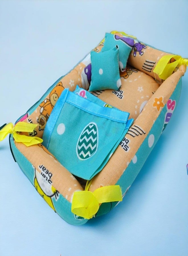 SEER laddu Gopal ji Bisster Set Square Krishna Ji Bed Set Summer Friendly Comfortable Cotton Ladoo Gopal Ji Bedding Random Color and Design - Image 2