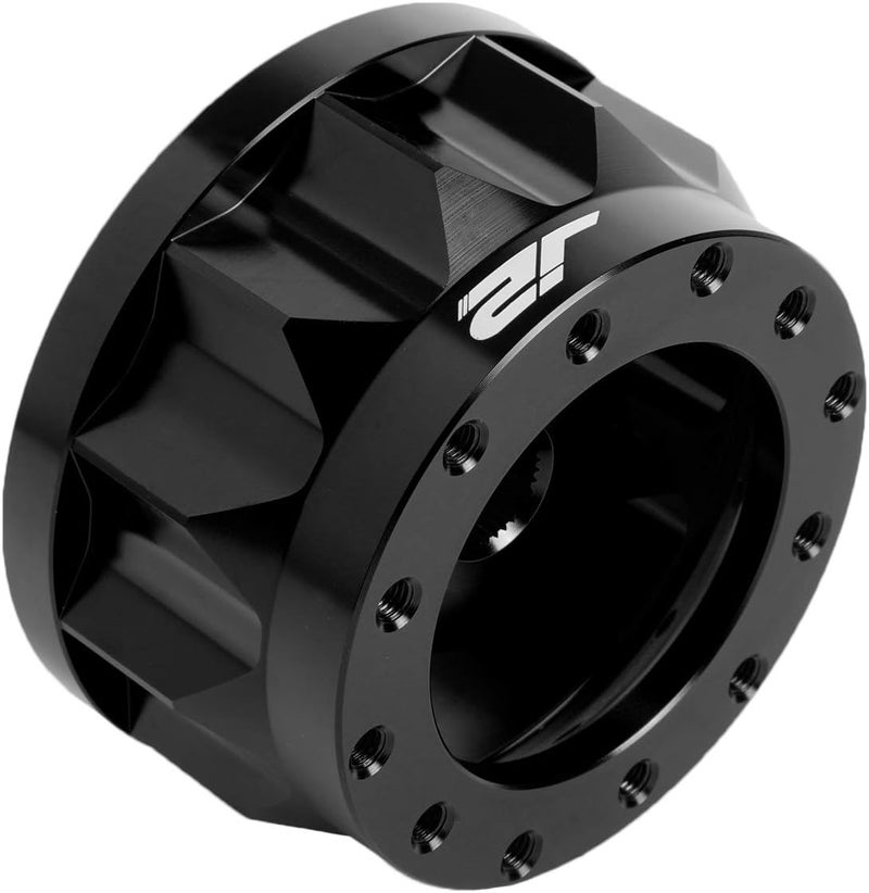 J2 Engineering 2" 6-Bolt Aluminum Steering Wheel Hub Adapter - Black - Image 3