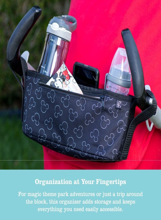 J.L. Childress Disney Baby by J.L. Childress Cargo 'N Drinks Parent Tray - Baby Stroller Cup Holder, Essential Travel Accessories, Stroller Caddy Organizer, Fits UPPAbaby, Doona, Nuna, & More - Mickey Mouse - Image 3