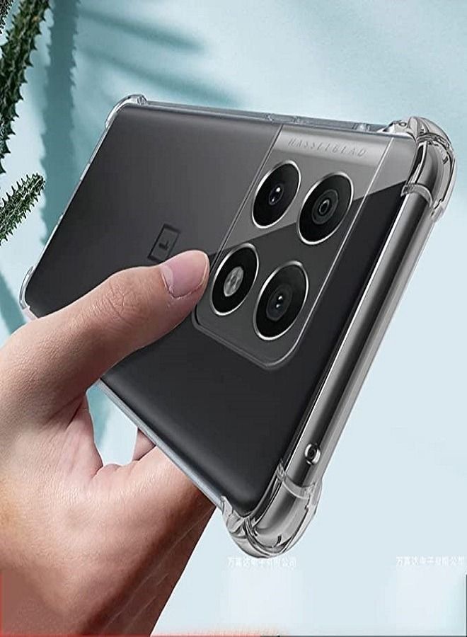 OnePlus 10 Pro Clear Shockproof Case Slim Transparent TPU Cover with Bumper Airbag Corners 6.7 inch - Image 4